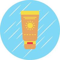 Sunscreen Flat Blue Circle Icon vector