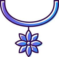 Flower Necklace Gradient Filled Icon vector