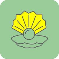 Shell Filled Yellow Icon vector