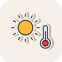 Hot Line Filled White Shadow Icon vector