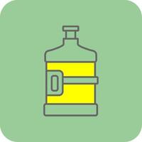 Water Flask Filled Yellow Icon vector