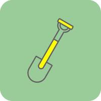 Shovel Filled Yellow Icon vector