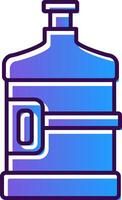 Water Flask Gradient Filled Icon vector