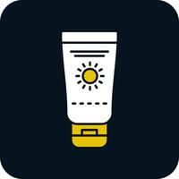 Sunscreen Glyph Two Color Icon vector