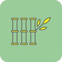Bamboo Filled Yellow Icon vector