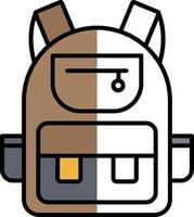 Backpack Filled Half Cut Icon vector