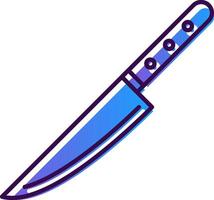 cuchillo degradado lleno icono vector