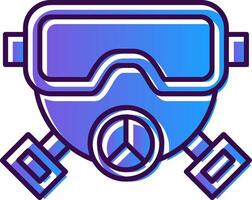 Gas Mask Gradient Filled Icon vector