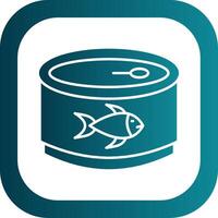 Tuna Glyph Gradient Round Corner Icon vector