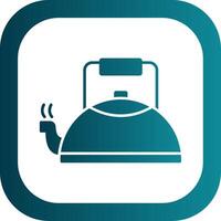 Kettle Glyph Gradient Round Corner Icon vector