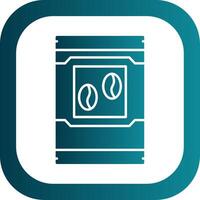 Beans Glyph Gradient Round Corner Icon vector