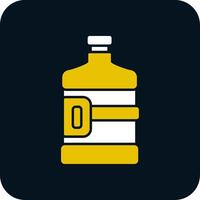 Water Flask Glyph Two Color Icon vector