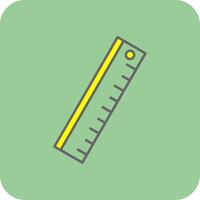 Ruler Filled Yellow Icon vector