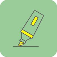 Highlighter Filled Yellow Icon vector