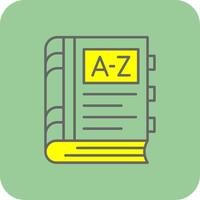 Dictionary Filled Yellow Icon vector