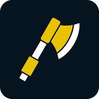 Axe Glyph Two Color Icon vector