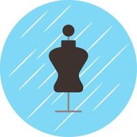 Mannequin Flat Blue Circle Icon vector