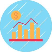 Economics Flat Blue Circle Icon vector