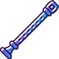 Flute Gradient Filled Icon vector