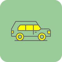 Wagon Filled Yellow Icon vector