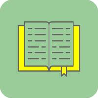 Book Filled Yellow Icon vector