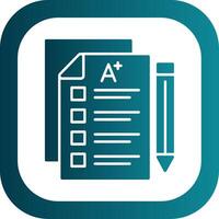 Exam Glyph Gradient Round Corner Icon vector