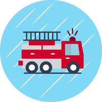 Fire Brigade Flat Blue Circle Icon vector