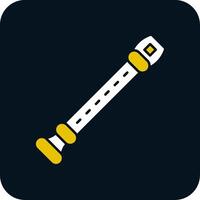 Flute Glyph Two Color Icon vector