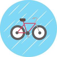 bicicleta plano azul circulo icono vector