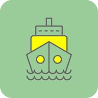 Ship Filled Yellow Icon vector