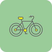 bicicleta lleno amarillo icono vector