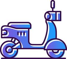 Scooter Gradient Filled Icon vector