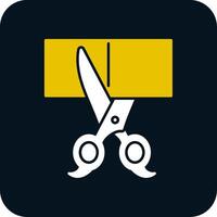 Scissors Glyph Two Color Icon vector