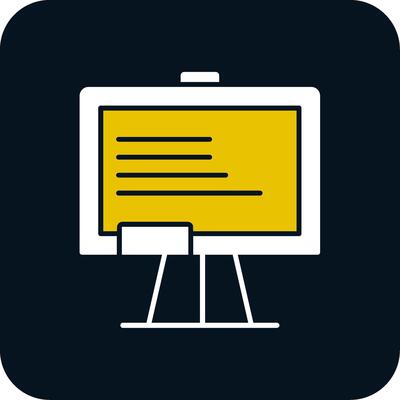 Whiteboard Glyph Two Color Icon