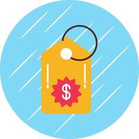 Price Tag Flat Blue Circle Icon vector