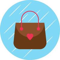 Purse Flat Blue Circle Icon vector