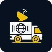 News Van Glyph Two Color Icon vector