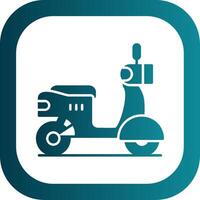 Scooter Glyph Gradient Round Corner Icon vector