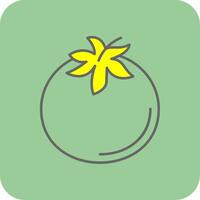 Tomato Filled Yellow Icon vector