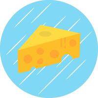 Cheese Flat Blue Circle Icon vector