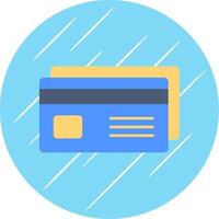 Debit Card Flat Blue Circle Icon vector