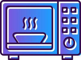 Microwave Gradient Filled Icon vector