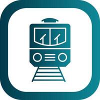 Train Glyph Gradient Round Corner Icon vector