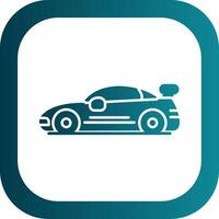 Sports Car Glyph Gradient Round Corner Icon vector