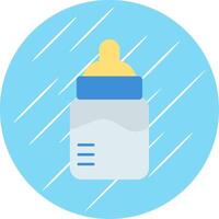 Baby Bottle Flat Blue Circle Icon vector