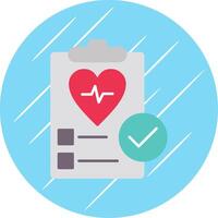 Health Check Flat Blue Circle Icon vector