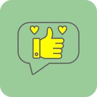 Favourite Filled Yellow Icon vector