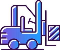 Forklift Gradient Filled Icon vector