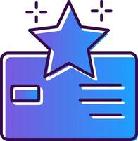 Loyalty Card Gradient Filled Icon vector