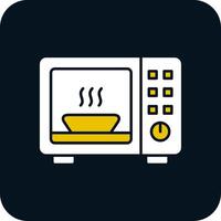 Microwave Glyph Two Color Icon vector